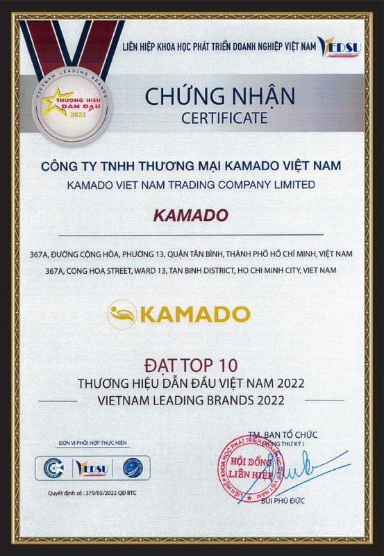 Kamado - top 10 thương hiệu dẫn đầu Việt Nam