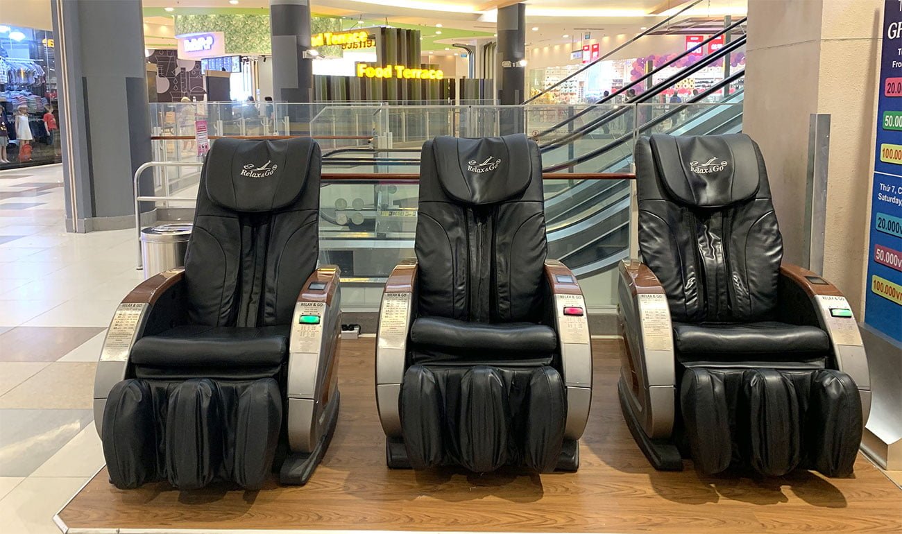 Ghế massage Relax n Go tại trung tâm thương mại